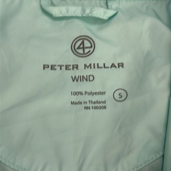 Peter Millar Element Wind 1/4 Zip Golf Pullover Windbreaker Teal Size Small - Picture 10 of 15